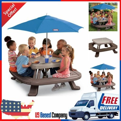 little tikes brown picnic table