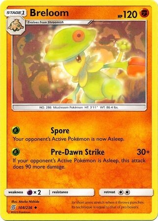 Breloom - 108/236 - Sol y Luna poco comunes: Mentes unificadas - Imagen 1 de 1