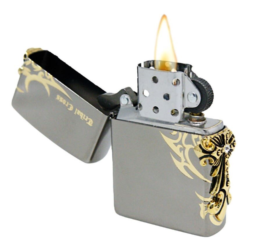 Zippo Lighter Side Tribal Cross BK Windproof | eBay