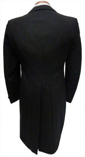 Men's Black Wool Tuxedo Tailcoat & Optional Pants - Formal Evening Wear Size 39R - Picture 3 of 4