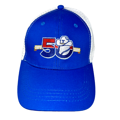 Texas Rangers 50th Anniversary TruckerSnap Back Baseball Cap Blue
