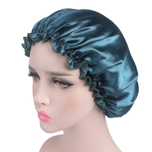 Silk Satin Night Sleep Cap Hair Care Beauty Bonnet Hat Head Cover Elastic Band" - Picture 3 of 21