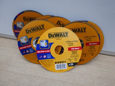 DeWALT DT20593 115mm x 1mm Inox Edelstahl Winkelschleifer Trennscheiben x 25