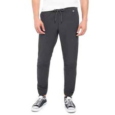 Hurley Tech Twill Jogger Men's S Grey Tapered Fit Drawstring Slash Pockets NWT