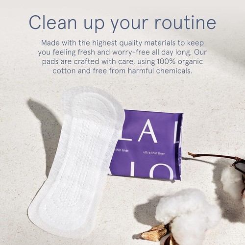 LOLA Ultra Thin Liners 112 Ct – Organic Cotton Hypoallergenic Pads, FSA/HSA - Picture 6 of 8