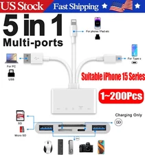 5 in 1 Memory Card Reader USB 3.0 OTG Adapter SD Card Reader For iPhone/iPad