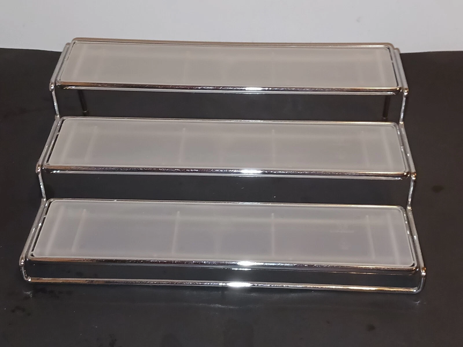 Spice/Small Items Display Rack 3 Tier Dego Brothers Shelf Organizer, Chrome