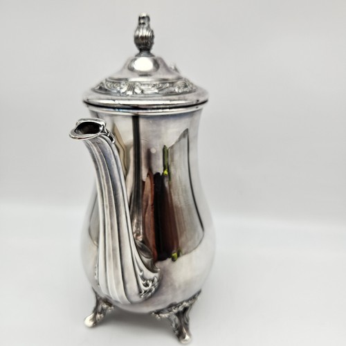 Vintage WM Rogers Silverplated Footed Coffee Teapot Hinged Lid 10" - Picture 4 of 18