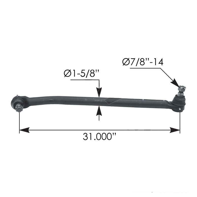Drag Link 31.000in C to C Kenworth Part# L24VU8422A11, 463 Drag Link 31.000in C to C Kenworth Part# L24VU8422A11, 463