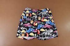 Fielder Bonobos Men's Medium Black Sea Life 7" Inseam Mesh Lined Swim Shorts