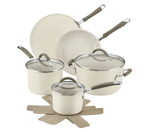 Rachael Ray Cucina Ceramic Nonstick Cookware Pots and Pans Set
