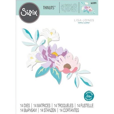 Sizzix Thinlits Stanz-Set 14-teilig - geschichtete Sommerblumen von Lisa Jones 665891