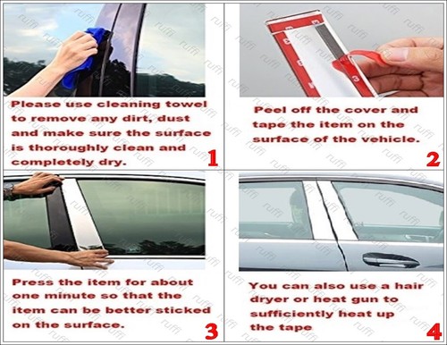 Chrome Door Pillar Trim 8 pcs STAINLESS STEEL For HONDA CR-V 2007 to 2011 - Picture 6 of 6