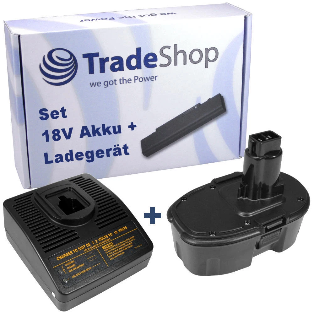 2in1 Set AKKU 18V 3300mAh LADEGER T f r DEWALT DC988KA DC988KB