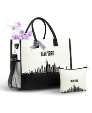 InnoBeta New York City Skyline Gifts Canvas Tote Bag for NYC Lovers, Women, N...