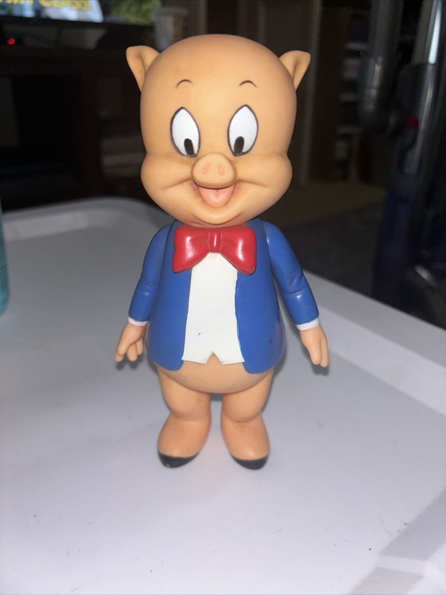 希少 Warner Bros Porky Pig ニットベスト 90s アメコミ 希少 Warner Bros Porky Pig ニットベスト 90s アメコミ