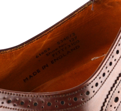Vtg Stuart McGuire Oxford Shoe Uk10 C/Us11 Brown Leather Wingtip Brogue -England - Picture 11 of 12