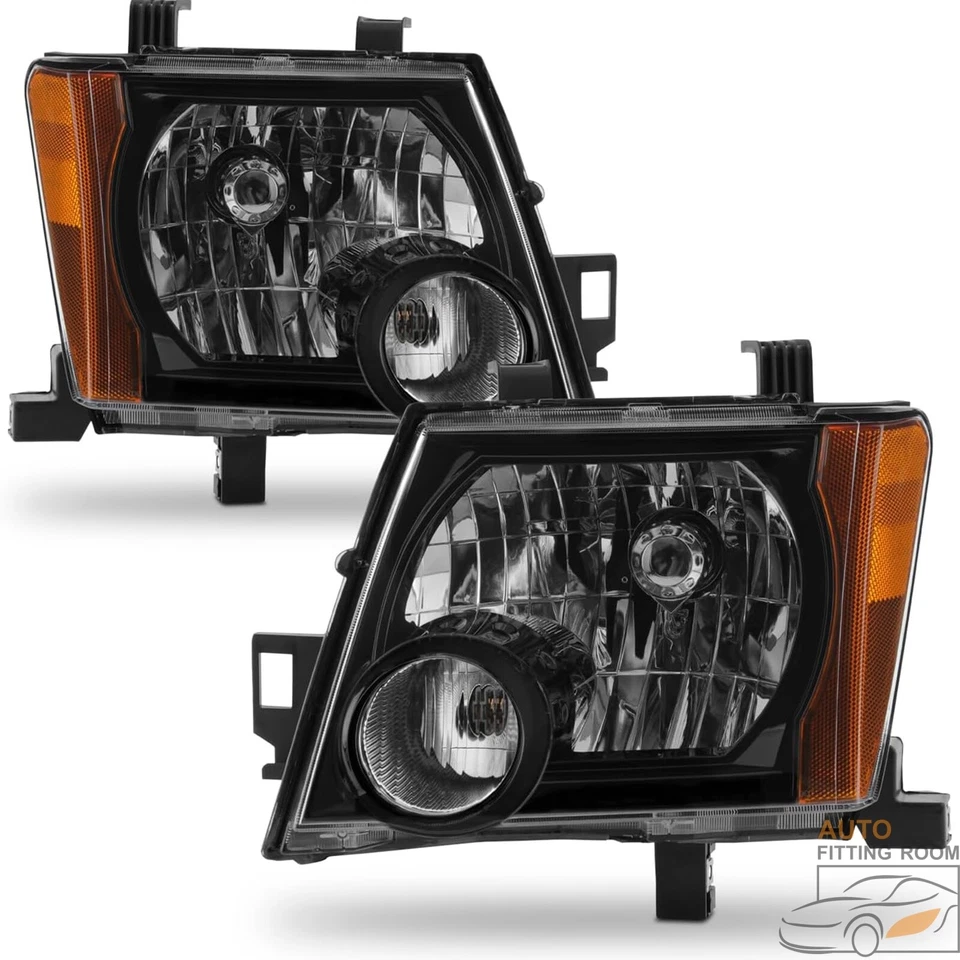 Black Headlights Headlamps For 2005-2015 Nissan Xterra Left and Right Side - Изображение 2 из 4