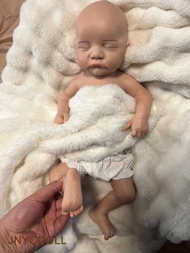 18 Zoll Solide Silikon Reborn Baby Puppe Floppy Lebensecht Schlaf Neugeborener Junge Spielzeug Geschenk - Bild 3 von 16