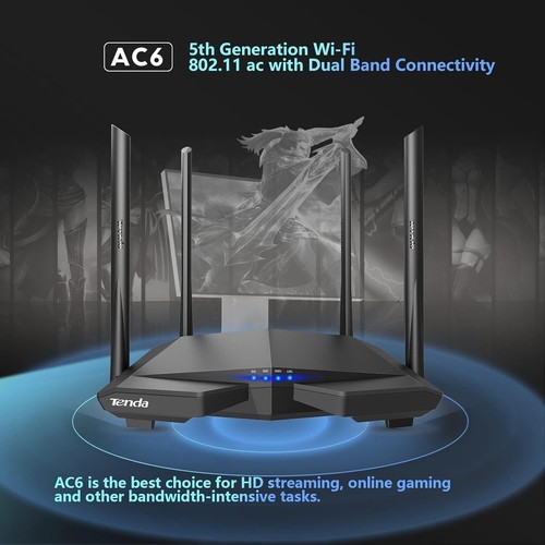 Tenda AC1200 WiFi Router, Dual Band Router for Wireless Internet, 4 x 100 Mbps F - Picture 6 of 9