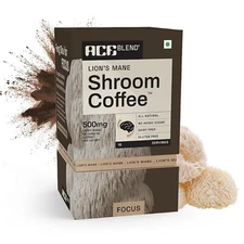 Ace Blend Lions Mane SHROOM COFFEE 15 serves 100% Arabica, Keto, L-Theanine