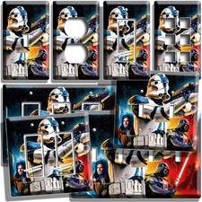 CLONE TROOPER DARTH VADER SKYWALKER STAR WARS LIGHT SWITCH OUTLET ART WALL PLATE
