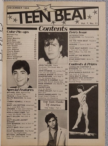 Teen Beat Magazine December 1984 Prince Duran Michael Jackson Fox Ralph Macchio - Picture 11 of 23
