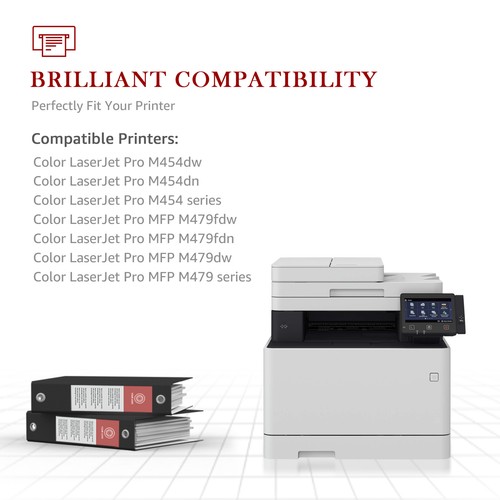 Tóner sin chip W2020A para HP 414A 414X Laserjet Pro M454dw M454dn MFP M479fdw - Imagen 2 de 24