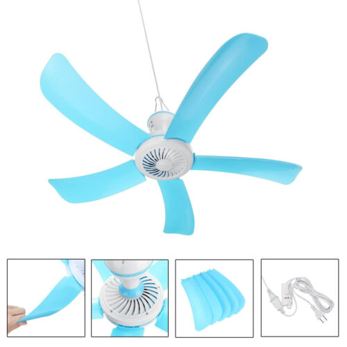 VENTILATORE DA SOFFITTO CON LUCE 5 PALE IN PLASTICA LEGGERO SILENZIOSO - Foto 10 di 12