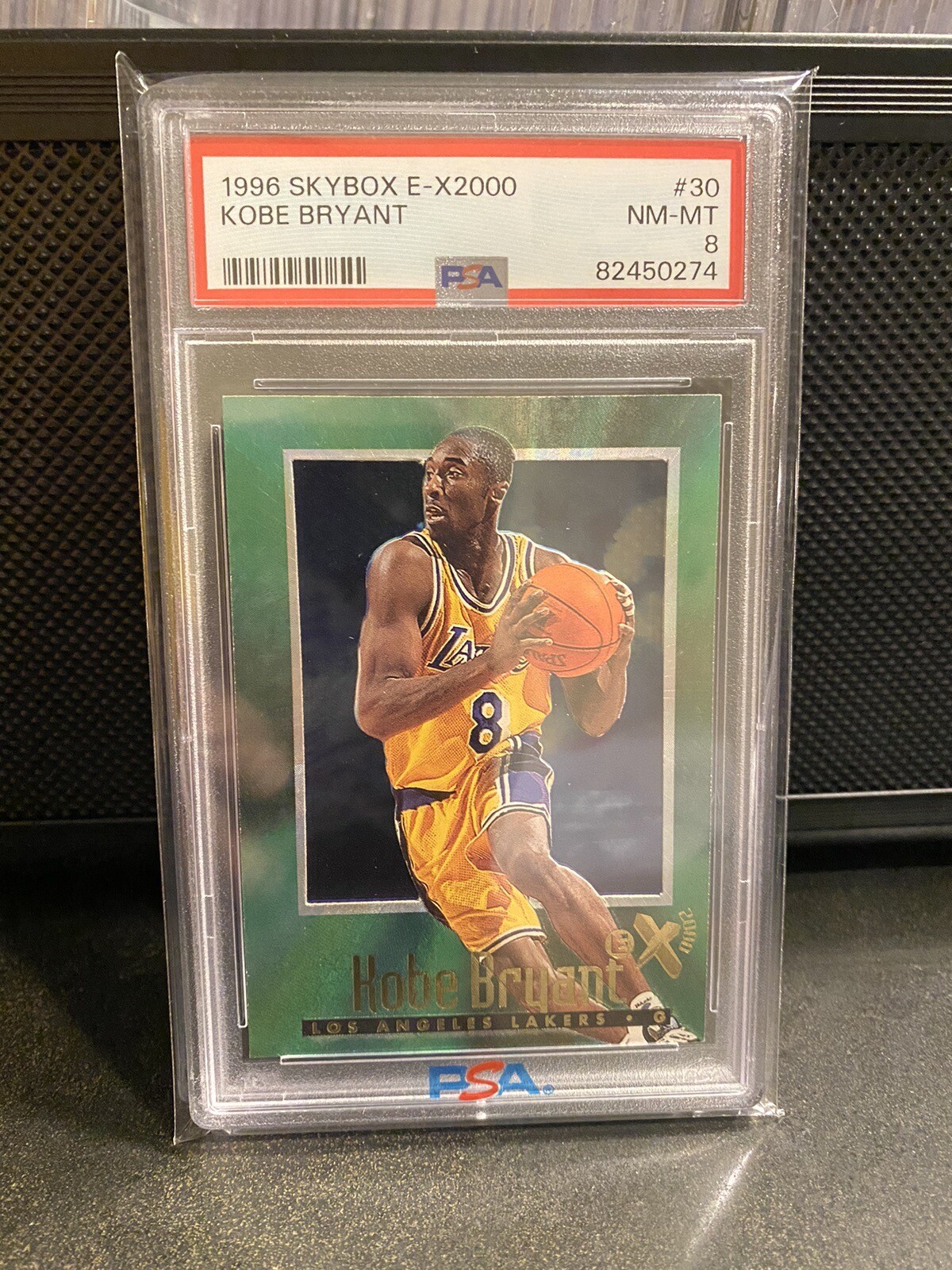 1996 Skybox E-X2000 Kobe Bryant Rookie #30 PSA 8 Low Pop Green 