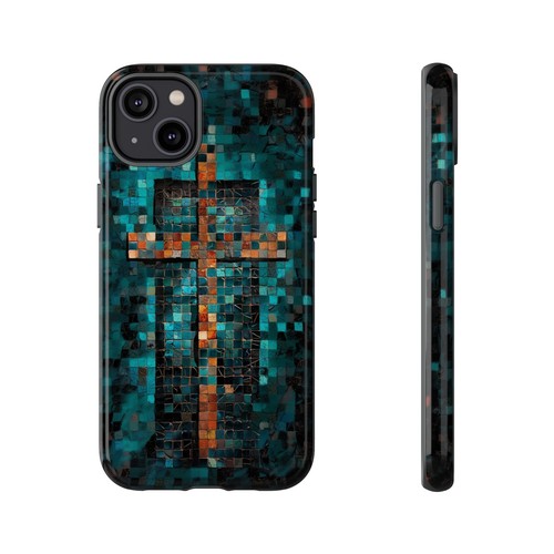 Phone Ink - Tough Case for iPhone Galaxy Pixel - Mosaic Christian Cross - 第 42/181 張圖片