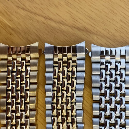 1 pulsera de cuentas de arroz de 19 mm de dos tonos extremos curvos - cuentas redondas estilo vintage - Imagen 3 de 19