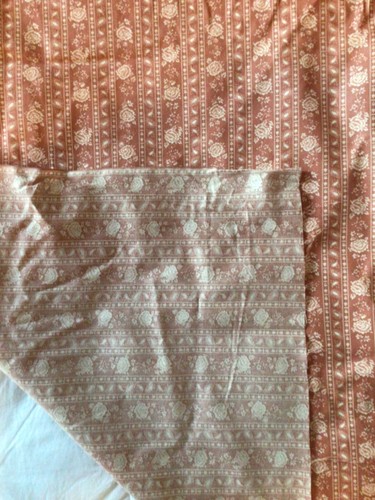 Tela Estampado Vintage Abstracto Floral Rayas Marrón Claro, Crema 45" Ancho - Imagen 4 de 5