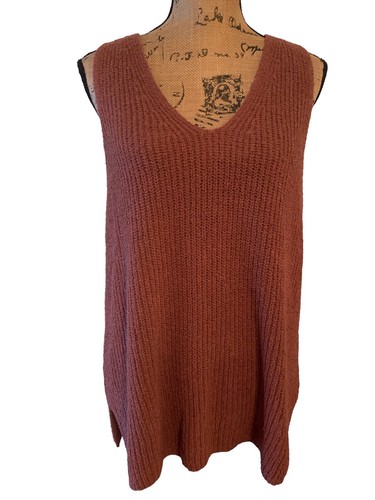 *Brand New* Women’s Sleeveless V-Neck Sweater Tank Top Brown~A New Day Target - Picture 2 of 8