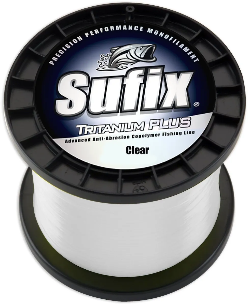 SUFIX Tritanium Plus Monofilament Fishing Line 40Lb 370Yd 1/4LB Spool -  Clear