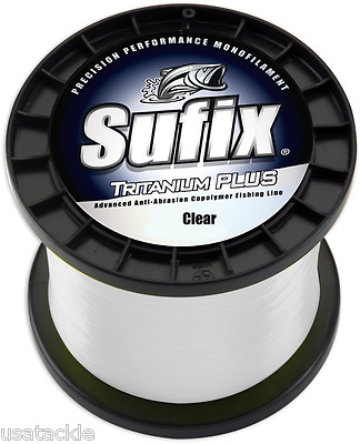 SUFIX Tritanium Plus Monofilament Fishing Line 10Lb 1495Yd 1/4LB Spool - Clear
