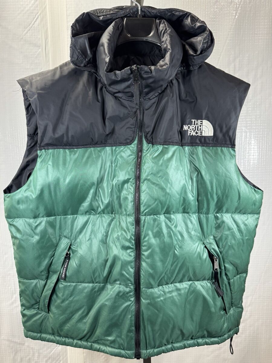 The North Face Men's 1996 Retro Green And Black Puffer Vest The North Face Men's 1996 Retro Green And Black Puffer Vest