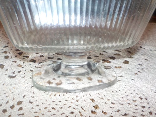 Vintage Indiana Glass Open Lace Rim Pedestal Wedding Candy Box Dish w/Lid Ornate - Picture 4 of 15