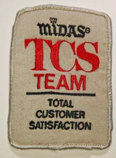 Vintage Midas TCS Total Customer Satisfaction Team Patch Badge Crest