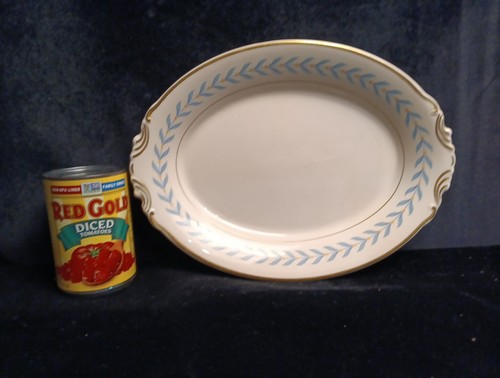 Syracuse China Old Ivory Sherwood Blue Gold Laurel Serve Platter Oblong 12"L - Picture 3 of 6