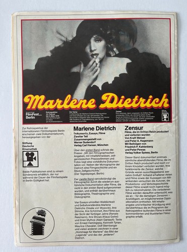 BERLIN FILM FESTIVAL 1978 Info Program Germany Incl Map and schedule Dietrich - Picture 5 of 5