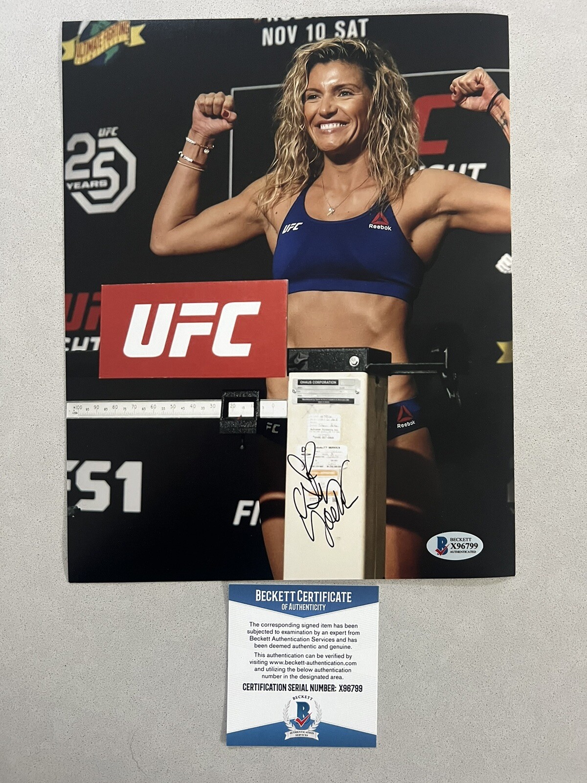 Ashley Yoder autographed signed 8x10 photo Beckett BAS COA UFC Sexy Hot Spider