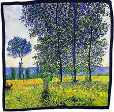 43"x43"Spring Print Pure Mulberry Satin Silk 14momme Scarf 106X106cm 4-6