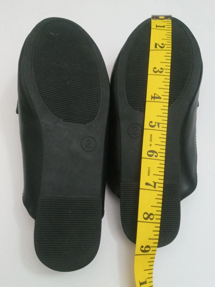 Steve Madden Niña Mocasín Mula Zapatos Color Negro Talla 2 Foto 3 de 4