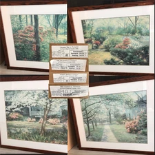 Lot- 4 Auctioned Paintings by A.Thompson. Signed By American Resources Artists