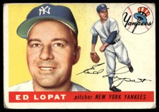 Ed Lopat 1955 Topps #109 New York Yankees