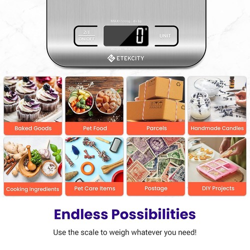 Etekcity Food Kitchen Scale, Digital Grams and Ounces for Weight Loss, Baking, C - Picture 10 of 12