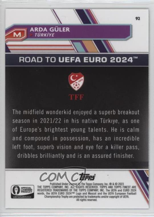 Compra Online Arda Güler Turquia TUR 16 Topps Euro 2024