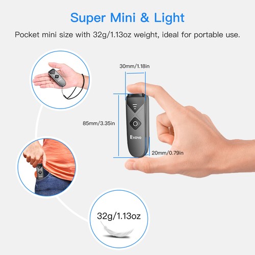 Eyoyo Bluetooth Barcode Scanner USB Wired/Bluetooth/2.4G 1D 2D QR Barcode Reader - Picture 7 of 12