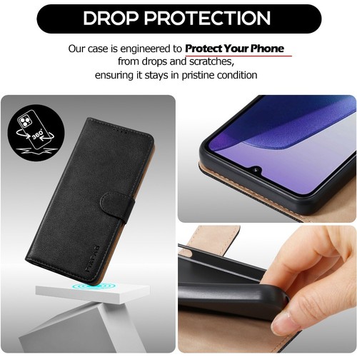 Pour Xiaomi Redmi 14C / POCO C75 Coque, Portefeuille Cuir Support RFID Housse Téléphone - Photo 5 sur 19